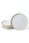 Hermia Juego de platos de servicio de gres cerámico, 27 cm, 6 piezas, Blanco